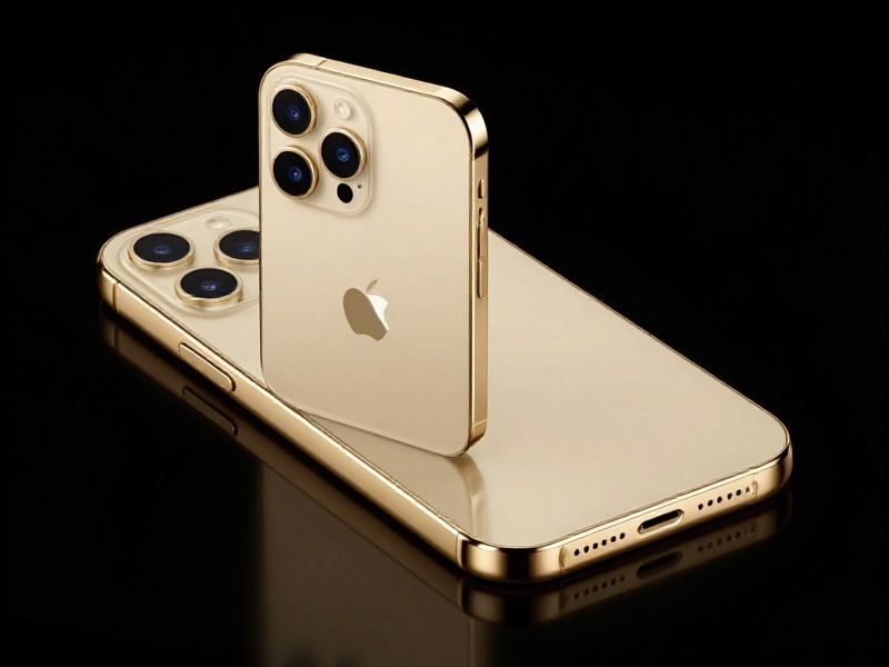 Gold phone frame